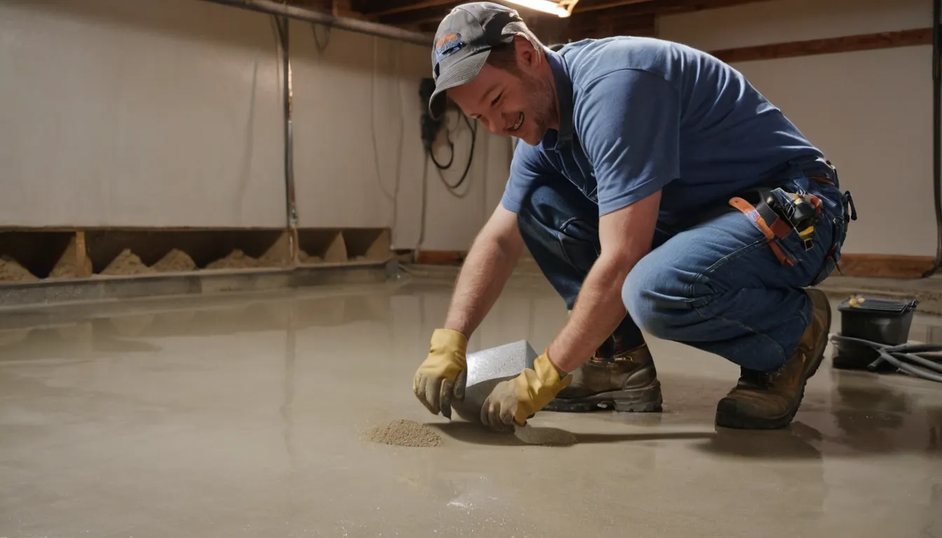 A coating provider preparing a concrete floor in the Lake Forest area